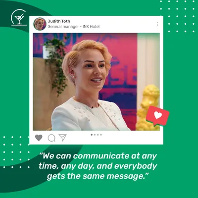 We can communicate at any time, any day, and everybody gets the same message.